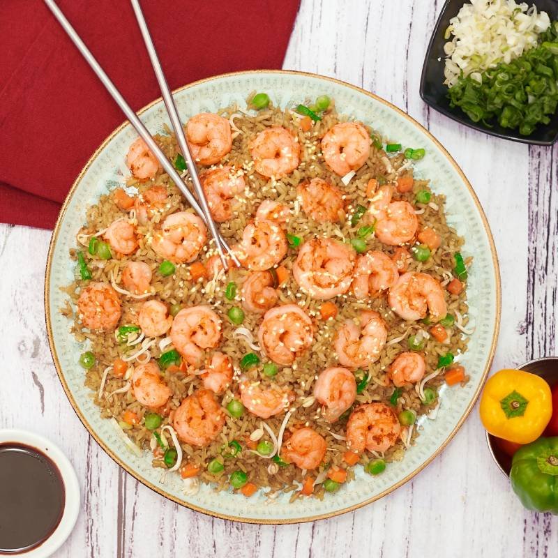 arroz chino camaron
