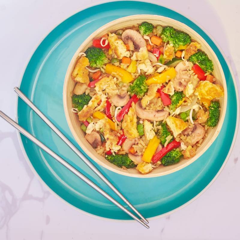 arroz chino vegetariano