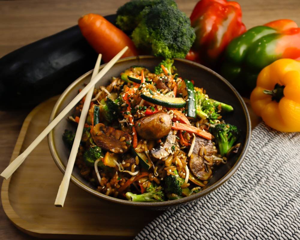 Arroz Oriental vegano